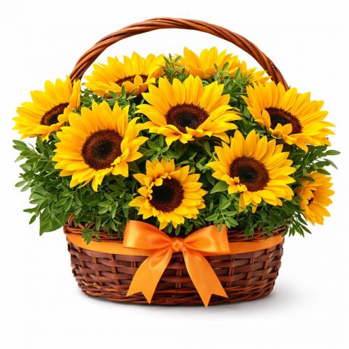 Подарочная корзина с цветами «Солнечный свет»