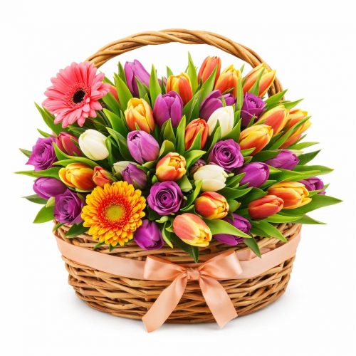 Корзина с цветами «Яркий праздник»