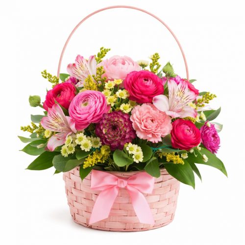 Цветочная композиция «Розовый оазис»