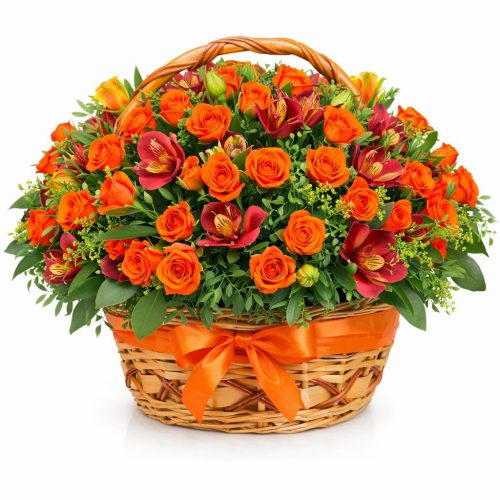 Цветочная композиция «Огненный закат»