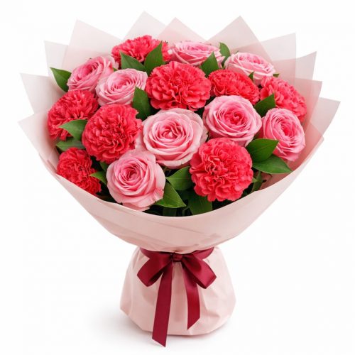 Букет «Розовый Вихрь»