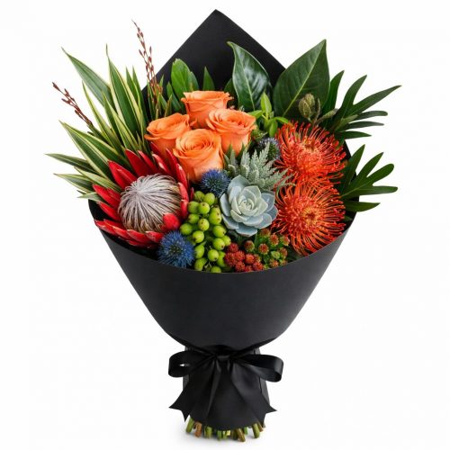 Букет цветов «Тропический закат»