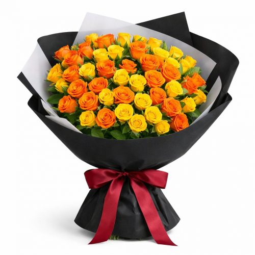 Букет цветов «Яркое пламя»