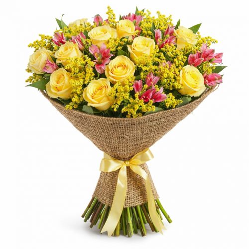 Флористический букет «Солнечное очарование»